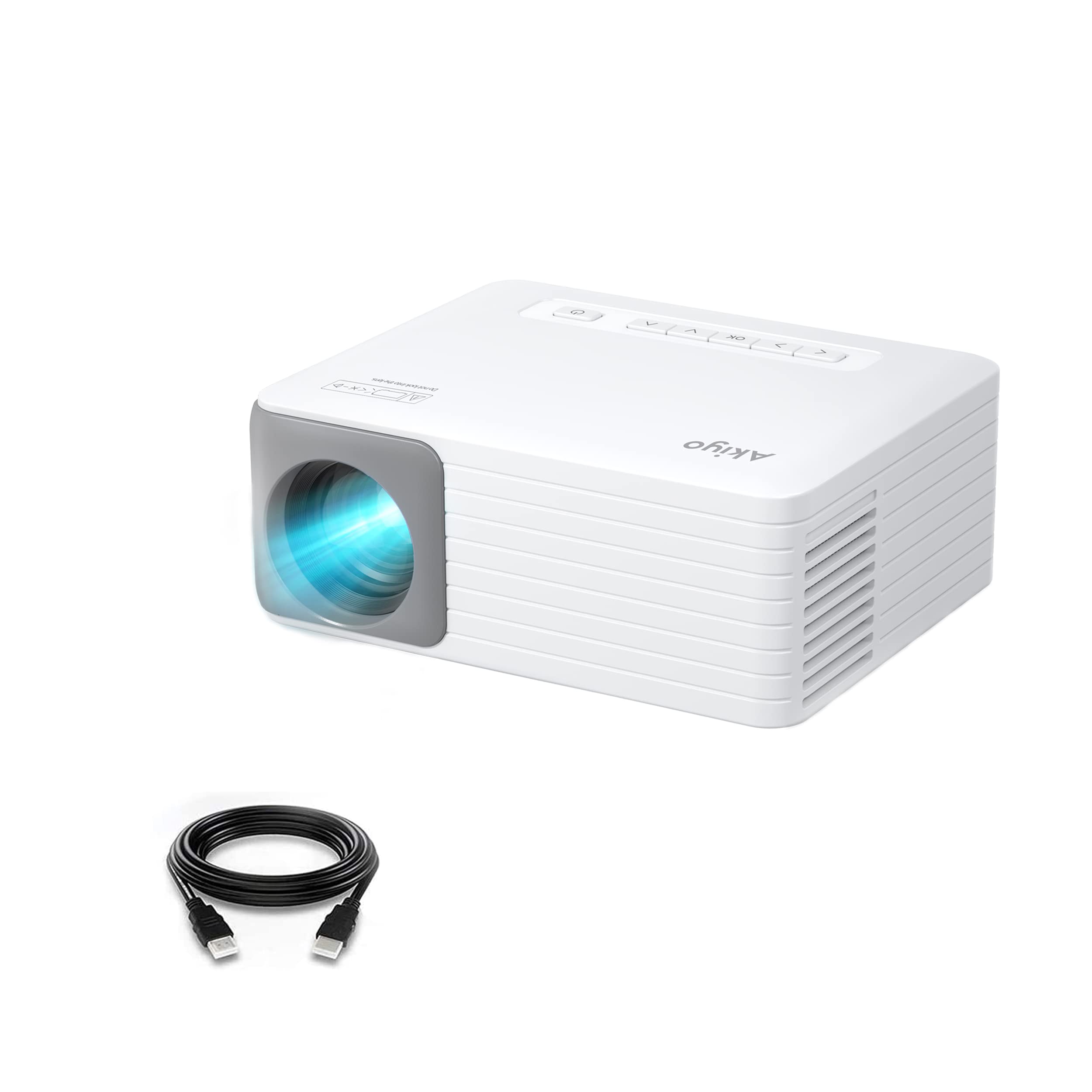 プロジェクター Akiyo MINI LED PROJECTOR Amazon.com: AKIYO 5G WiFi Native 1080P Projector With Bluetooth